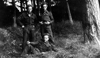 Belgian Soldiers relaxing in the Black Wood at Gilford Castle 